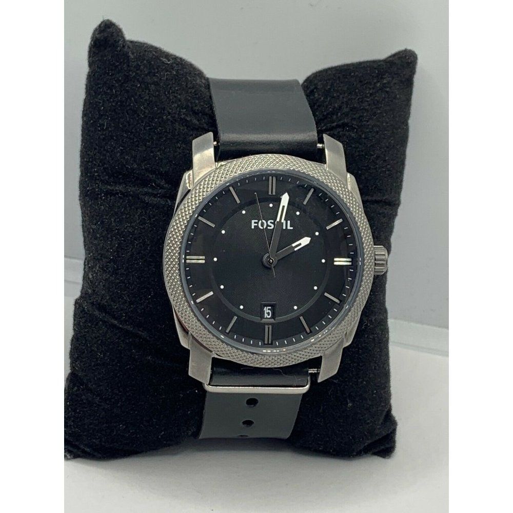 Fossil FS4774 Men's Black Leather Analog Black Dia
